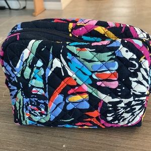 Vera Bradley small makeup bag in Butterfly Flutter pattern.
